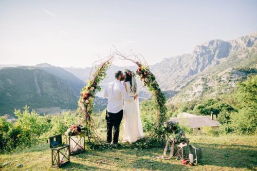 Wedding arch in the style of boho