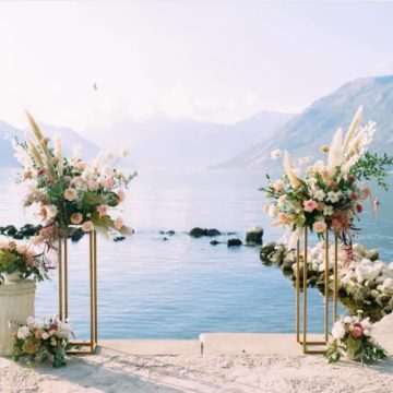 Wedding arch in Montenegro Boka Bay