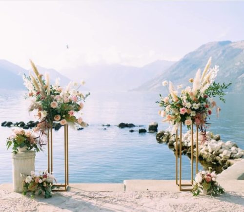 Wedding arch in Montenegro Boka Bay